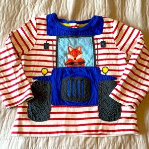 Baby Boden Fox Shirt. Size 18-24m.